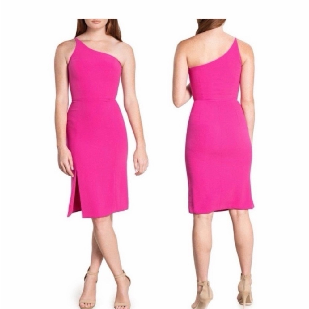 Dress the Population Alexandra one shoulder pink dress - Small